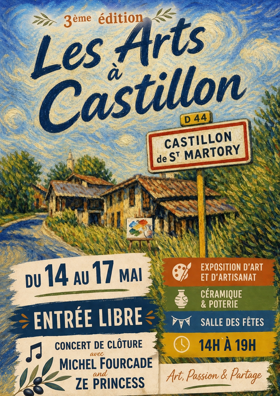 Marché de producteurs du pays et exposition d'arts à Castillon !