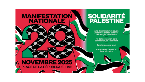Rassemblement Palestine 29 novembre 2025